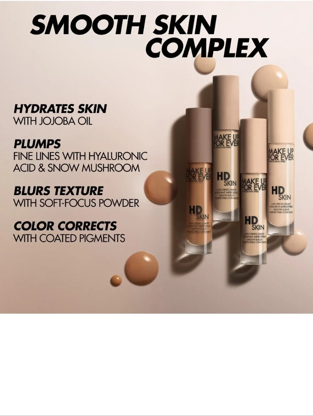 Makeup Forever HD Skin Smooth And Blur Concealer, 2.1(Y) (Biscuit) 4.7 Ml, New